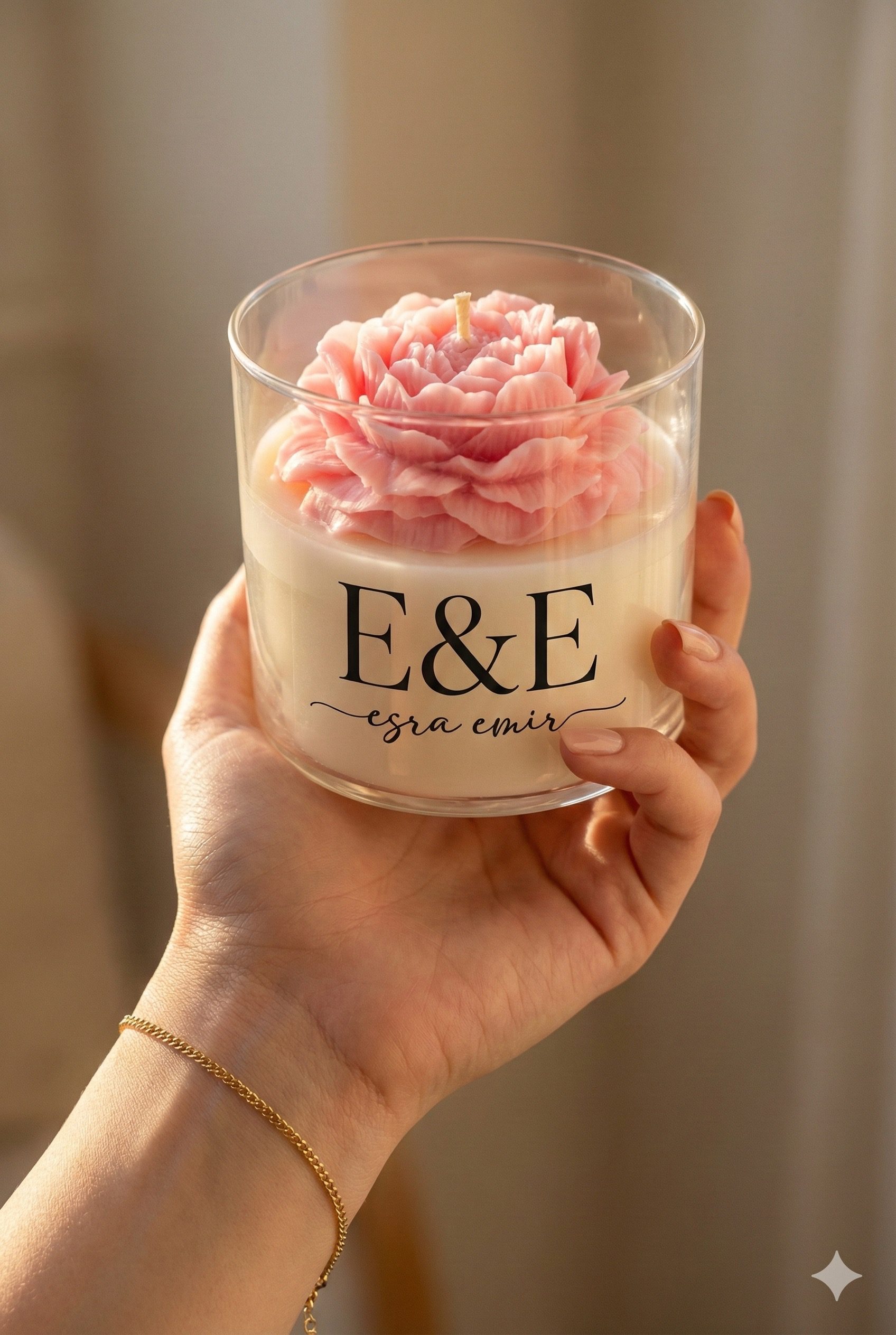 Lüks el yapımı frambuazlı soya mum